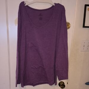Woolx | Elegant Purple Women's Scoop Neck Sweater